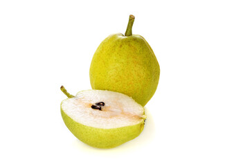 Fresh pear fruit isolated on the white background