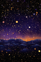 Night sky with stars and clouds,  Space background