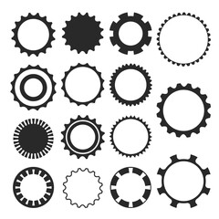 Set of gear flat design.settings icon.illustration of gear and lock gear repair symbol.