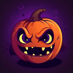 Enchanting Halloween Night Funny Pumpkin