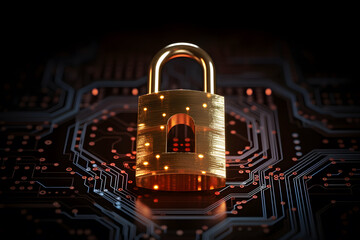 Internet security and data prevention Technology security concept ai generated