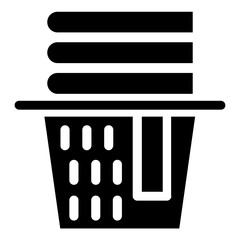 Washing Bucket Icon in Trendy Flat Isolated on White Background. SVG Vector
