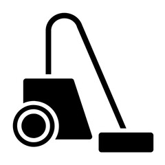 Vacuum Cleaner Icon in Trendy Flat Isolated on White Background. SVG Vector
