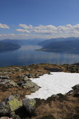randonnée au dessus du Sognefjord, Norvège