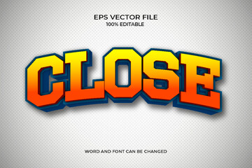 Realistic close 3D editable text style effect