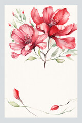 flower bouquet watercolor art painting design on white background. flowers bouquet wedding inviatioa card design.