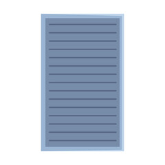 Top view of warehouse element on white background. Metal roof of industrial building cartoon illustration. Construction concept