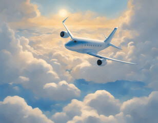 Fototapeta na wymiar Wings of Wonder: Aerial Adventures in Azure Skies