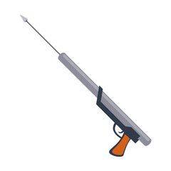 Scuba spear gun illustration. Gear for diving isolated on white background. Sports concept