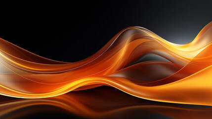 AI generative modern gold light wave curve abstract for background presentation and wallpaper