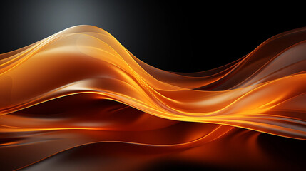 AI generative modern gold light wave curve abstract for background presentation and wallpaper