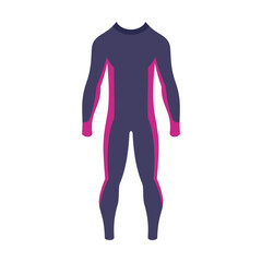 Scuba rubber tight suit illustration. Gear for diving isolated on white background. Sports concept © Bro Vector