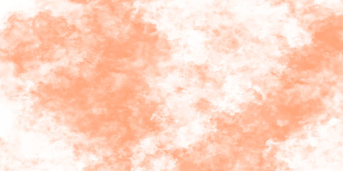 Fototapeta premium Abstract background with cloud smoke. Fantasy smooth hand drawn digital art watercolor paper textured vector illustration for grunge design, vintage card, templates. orange pastel painted wall.