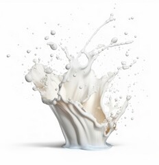 milk splash, splash of milk isolated, milk or white liquid splash isolated over white mockup