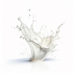 Fototapeta na wymiar milk splash, splash of milk isolated, milk or white liquid splash isolated over white mockup