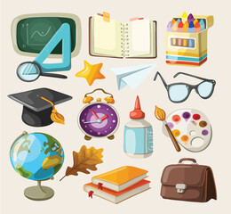 education icons set vector free 
