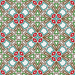 Geometric ornament in ethnic style.Seamless pattern with abstract  shapes.Repeat design for fashion, textile design,  on wall paper, wrapping paper, fabrics and home decor.