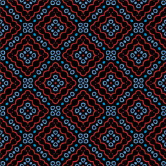 Geometric ornament in ethnic style.Seamless pattern with abstract  shapes.Repeat design for fashion, textile design,  on wall paper, wrapping paper, fabrics and home decor.