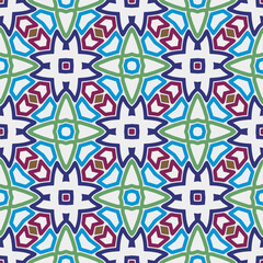 Geometric ornament in ethnic style.Seamless pattern with abstract  shapes.Repeat design for fashion, textile design,  on wall paper, wrapping paper, fabrics and home decor.