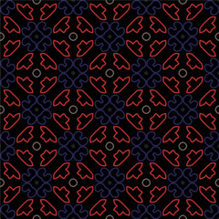Geometric ornament in ethnic style.Seamless pattern with abstract  shapes.Repeat design for fashion, textile design,  on wall paper, wrapping paper, fabrics and home decor.