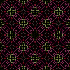 Fototapete Geometric ornament in ethnic style.Seamless pattern with abstract  shapes.Repeat design for fashion, textile design,  on wall paper, wrapping paper, fabrics and home decor. © t2k4