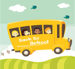 back to school bus vector free 