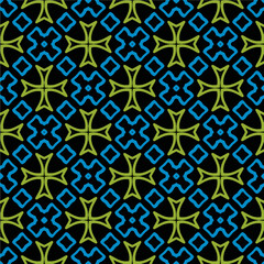 Geometric ornament in ethnic style.Seamless pattern with abstract  shapes.Repeat design for fashion, textile design,  on wall paper, wrapping paper, fabrics and home decor.