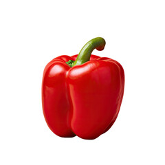 Closeup of transparent background with red bell peppers