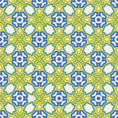 Geometric ornament in ethnic style.Seamless pattern with abstract  shapes.Repeat design for fashion, textile design,  on wall paper, wrapping paper, fabrics and home decor.