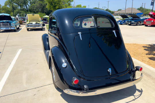 Little Elm, Texas - June 11, 2023: 1937 Studebaker Dictator Coupe at local car show.