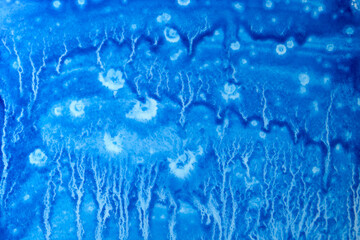 Abstract hand painted blue watercolor splash on white paper background, Creative Design Templates
