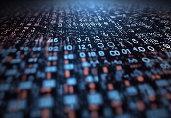 Obraz premium Background of binary code symbols showing programming codes