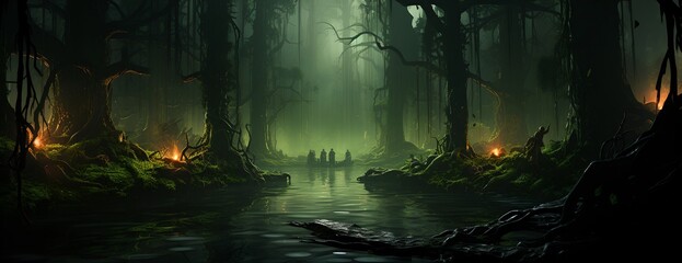 Fototapeta premium Rainforest, generative ai