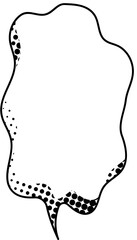 Pop art polka dots halftone speech bubble balloon icon sticker memo keyword planner text box banner, flat png transparent element design