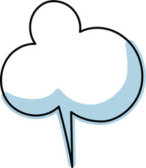 speech bubble balloon icon sticker memo keyword planner text box banner, flat png transparent element design