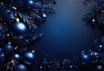 Abstract dark blue Christmas festive background