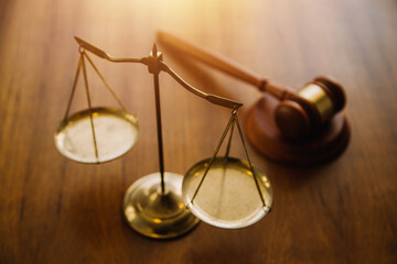 Businessman and Male lawyer or judge consult having team meeting with client, Law and Legal services concept.