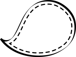 speech bubble balloon icon sticker memo keyword planner text box banner, flat png transparent element design