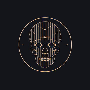 skull minimal logo 