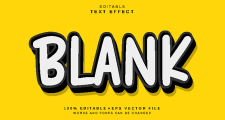 Editable text style effect - Black text style theme.