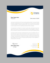 Modern professional corporate company business letterhead  design template