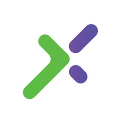 Alphabet letter x gradient logo icon symbol vector illustration eps 