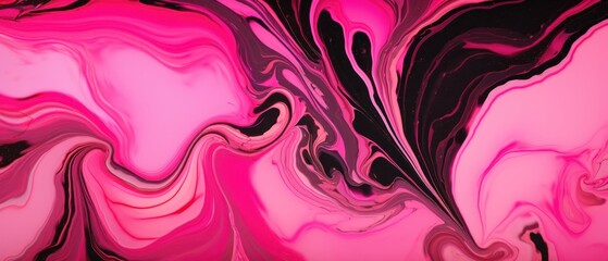Colorful black and pink abstract liquid texture background