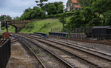 Fototapeta na wymiar The North York Moors railway tracks
