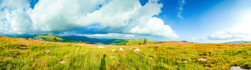 Obraz premium Panorama Strasse, Transalpina, Südkarpaten, Rumänien 