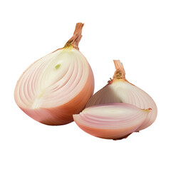 Onions cut transparent background