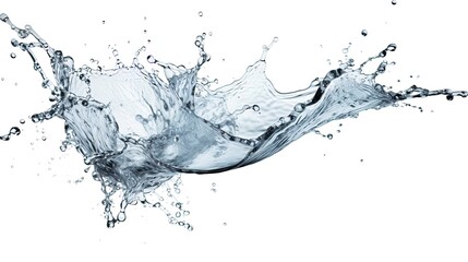 Realistic splash of water on a white background, generated by AI