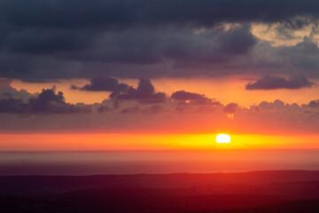 Beautiful vie of sunrise from 