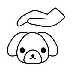 The logo of pet care. Symbols of the sign of the animal care logo