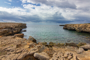 Fototapeta na wymiar Hiking from the south coast of Menorca (Cami de Cavalls - Spain)